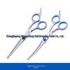 All-Steel Pet Grooming Scissors Set: Flat-Tooth & Curved Trimmers for Dog Hair Care.