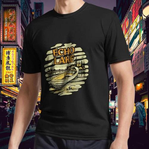 New Echo Lake Active T-Shirt Logo T-Shirt Funny Size S to 5XL