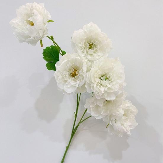 Artificial Peony Flower 6 Heads Blooms Faux Silk Peonies with Stem Fake Flower Branches for Vase Wedding Centerpieces Floral Arrangements
