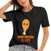 Fried Chicken Campsite Needs Unisex Cotton T Shirt, Premium Cotton Quality Print, Durable, Casual Fashion, You Know What Every Campsite NeedsGraphic T