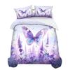 Simple Thickened Polished Butterfly 3D Digital Printing Bed High-End Quilt Cover, Three-Piece Bedding