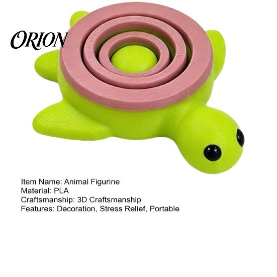 Sensory Desktop Ornaments 3D Printed Spinning Ladybug Figurine, Stress Relief Rotating Turtle Fidget Decorative Statues Toy, Animal Shape Desk