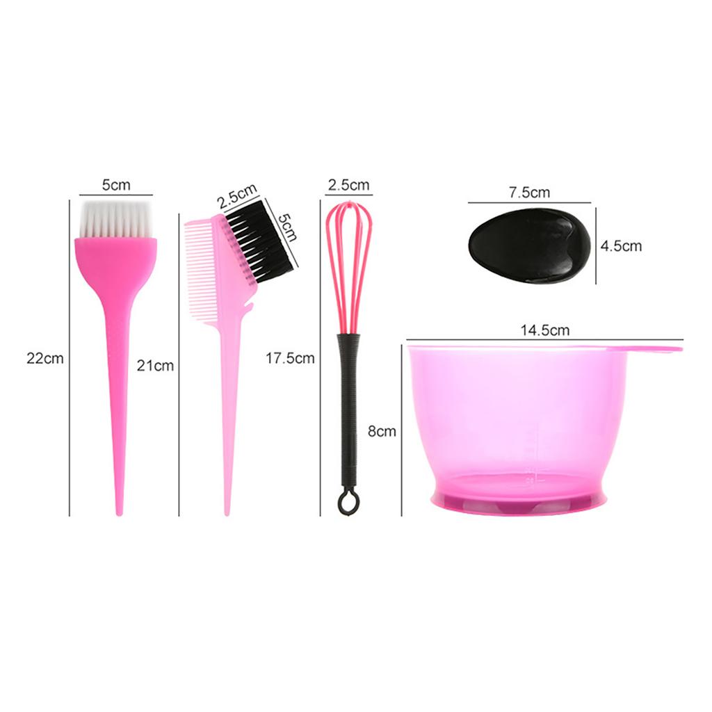 5PCS Hair Dye Color Brush and Bowl Set Ear   Dye Mixer Hair Tint Dying Coloring Applicator