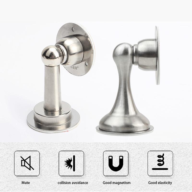 304 Stainless Steel Door Stopper,Magnetic Door Stop,Door Catch,Nail-free Screws for Stronger Mount,Furniture Hardware