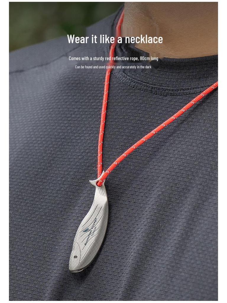 Ultralight Titanium Emergency Survival Whistle - 120dB, Portable & Durable