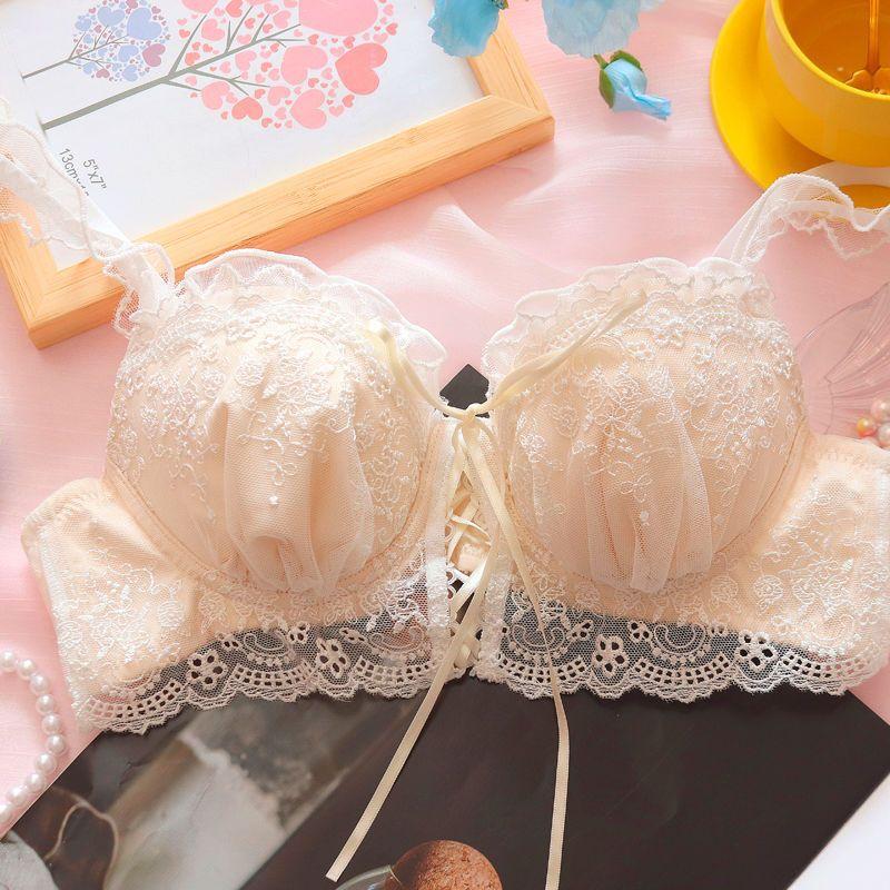 Fairy Underwear Japanese Lace-up Small Breasts Gather Sweet and Cute Loli Girl Bra