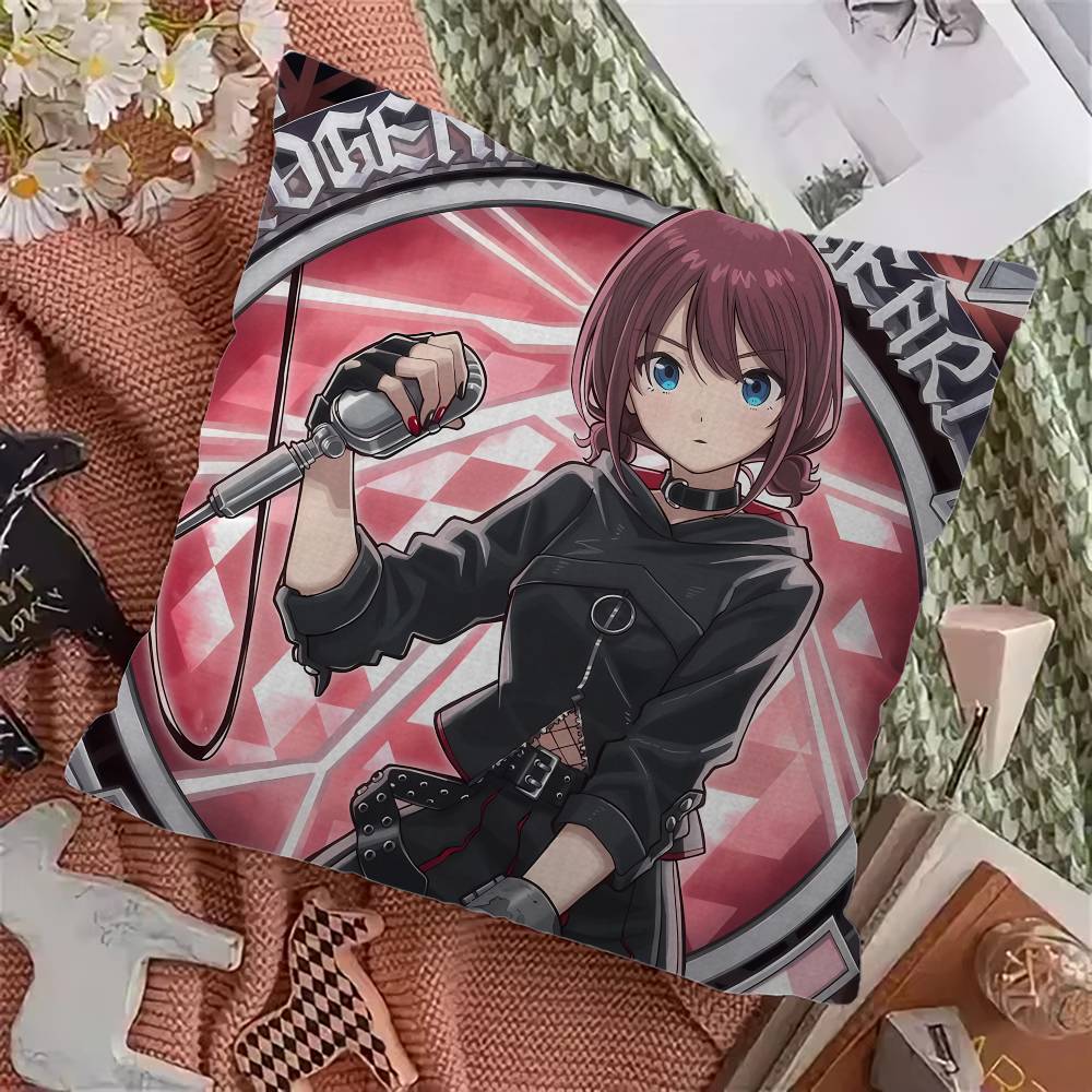 Anime Girls Band Cry Cushion Cover Car Throw Pillow Case For Sofa Car Christmas Gift Xcm Xcm