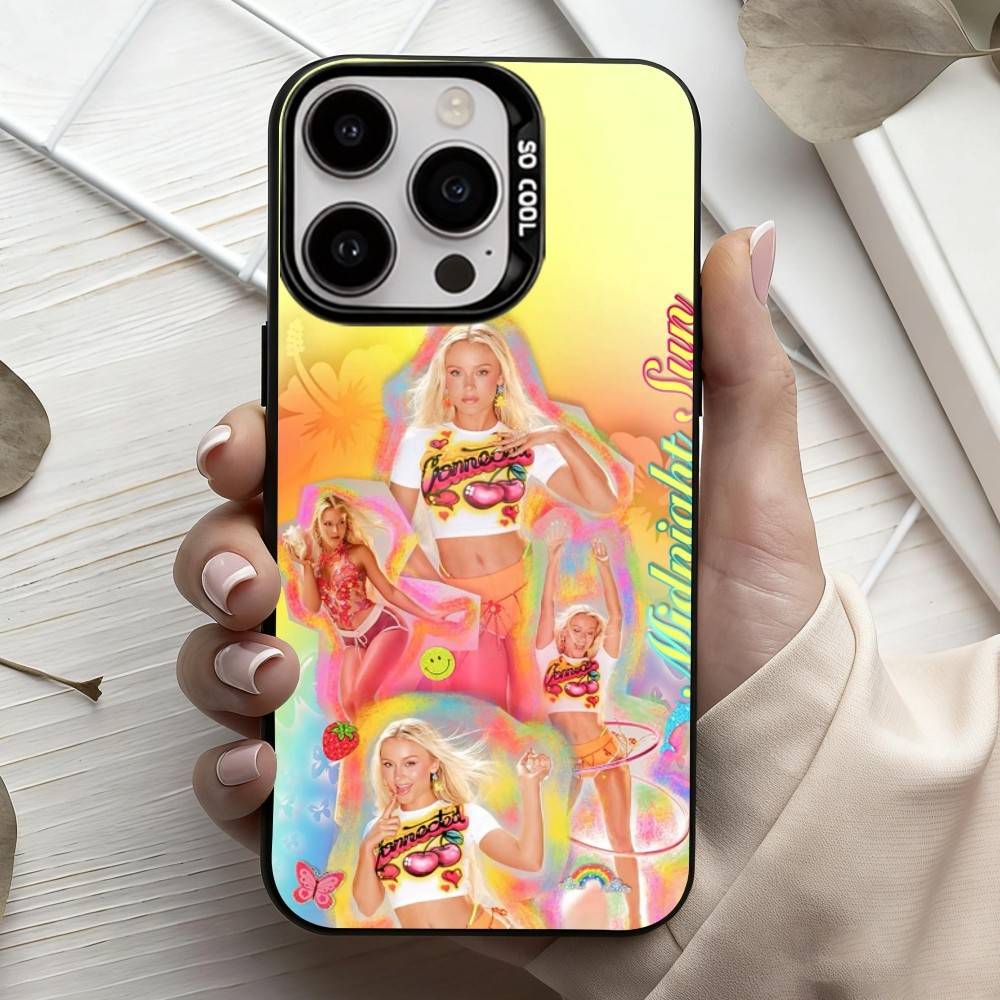 

M-Midnight Sun Z-Zara L-Larsson Phone Case For iPhone17,16,15,14,13,12,11 Plus,Pro Max Candy Silver Plated Inside Cover iPhone14ProMax