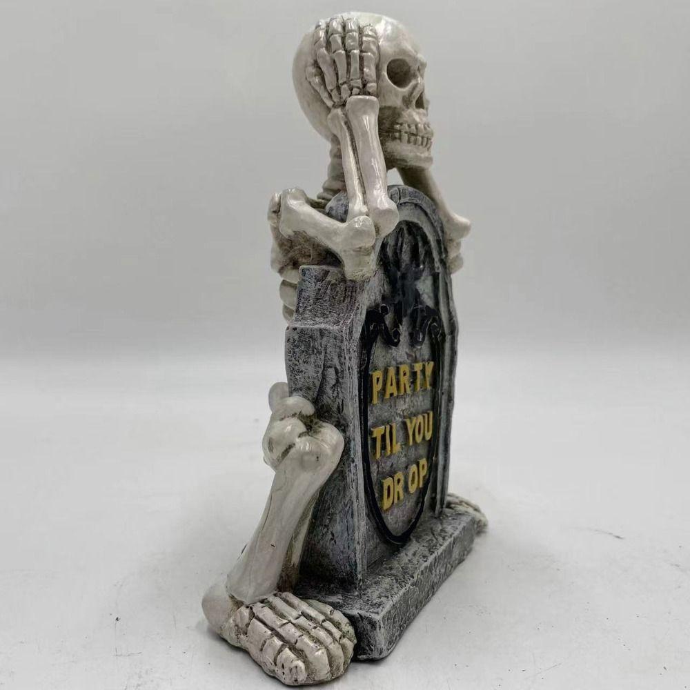 Unique Halloween Skull Tombstone Funny Tombstone Statues Skeleton Tombstones Decoration Gift