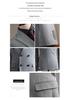 Apricot White Striped Double-Breasted Slim-Fit Suit Set for Casual, Groom, or Formal Business Attire.