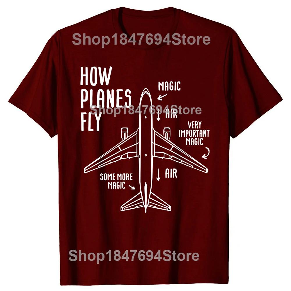 How Planes Fly Mens TShirt Funny Aerospace Engineer Tshirt For Man ONeck Fashion Cotton High Quality Tee