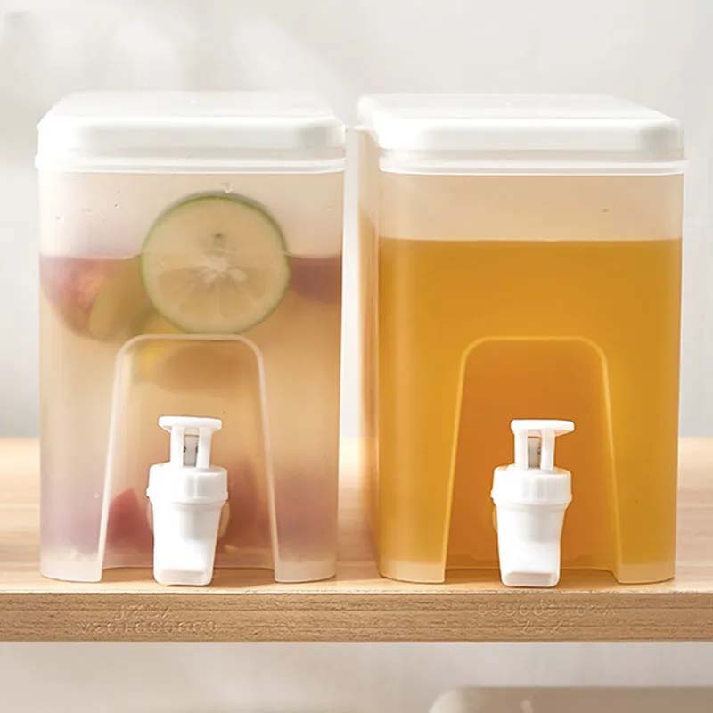 3500ml Water Pitcher Jug with Faucet Lemon Juice Kitchen Drinkware Kettle Pot Cold Water Bottle Large-capacity Household Kettle Lemon Water Teppot