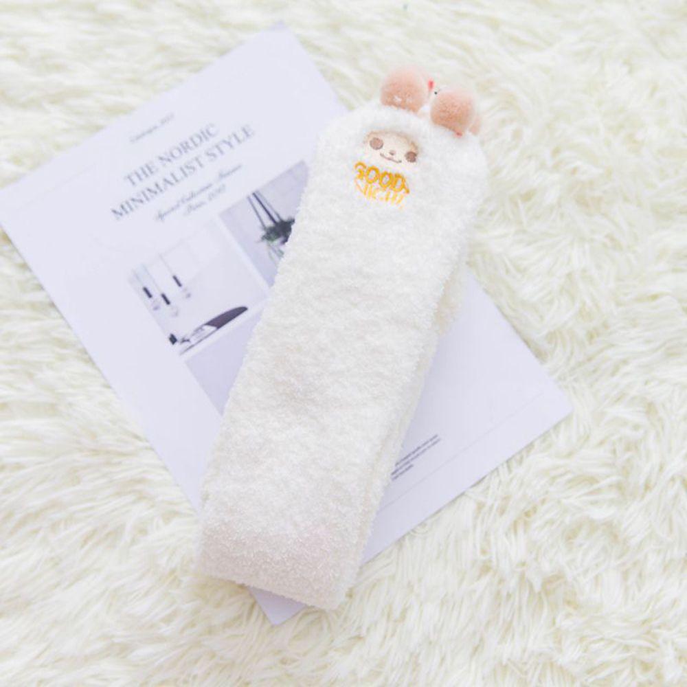 Coral Fleece Socks Winter Knee Lengthening Stockings Floor Socks Bear Women's Socks Autumn Winter Thick Snow Socks Sleep Sock