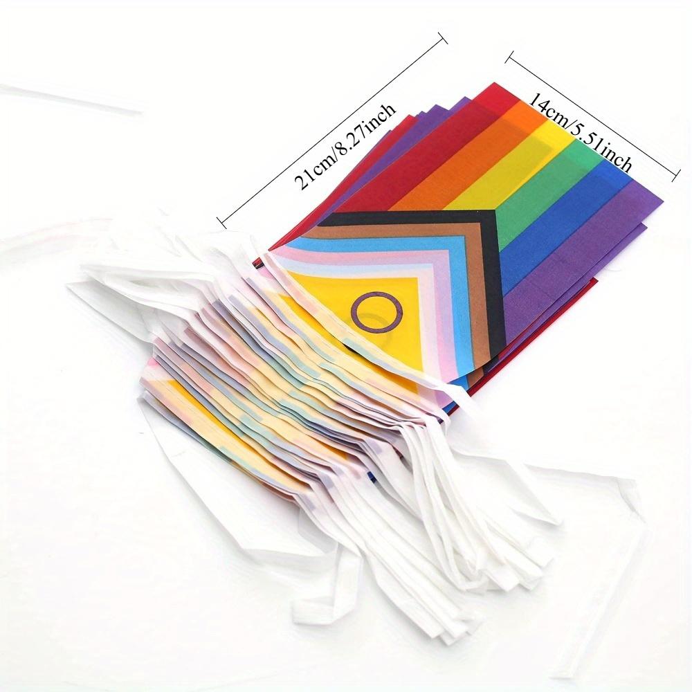 Intersex-Inclusive Progress Rainbow String of Flags Gay Pride LGBT Party Decorations