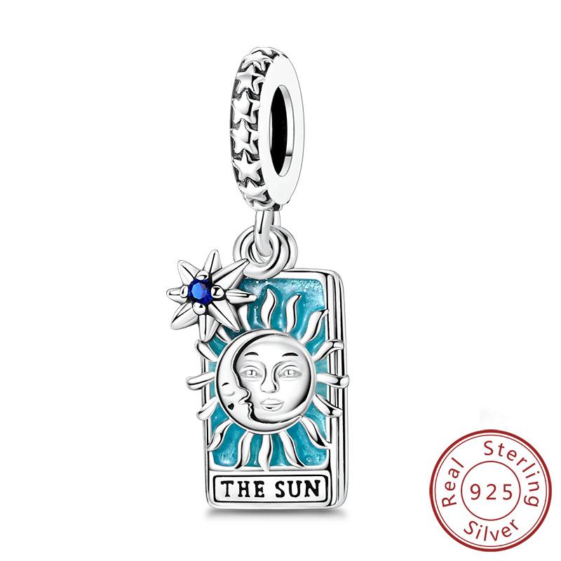 New Copper Charms Beads Pendants Sun Moon Stars Magic Tarot Charms Fit Original Bracelets Women Fine Jewelry Gifts