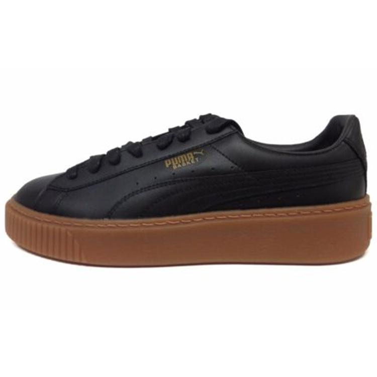 (WMNS) PUMA Basket Platform Core Black Gum Women s 364040-02 EU 37