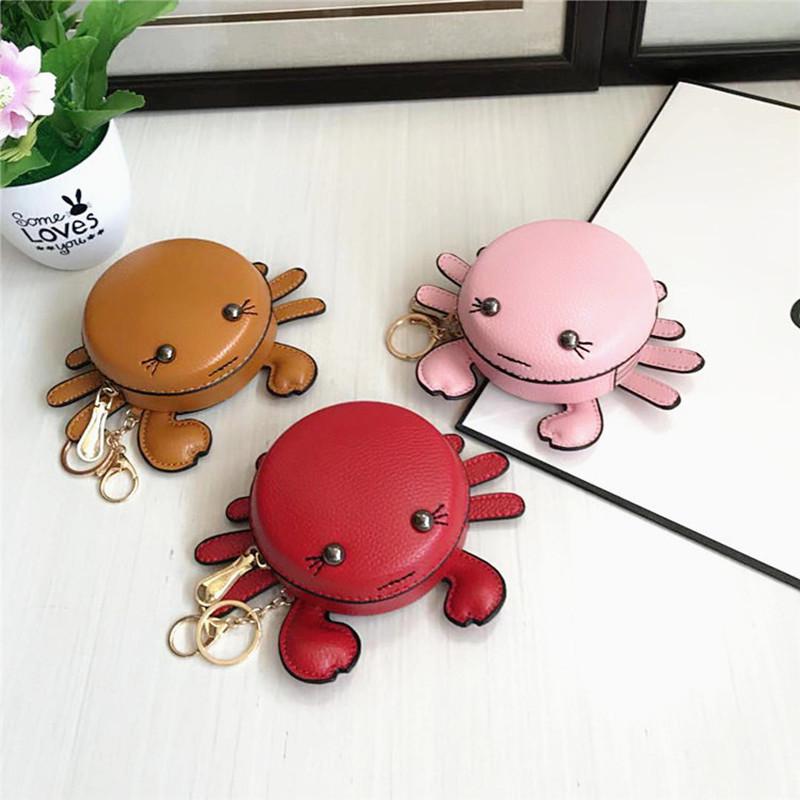 Cute Small Bag 2025 New Japanese Cartoon Small Crab Change Bag Ins Trendy Hand Keychain Small Round Bag