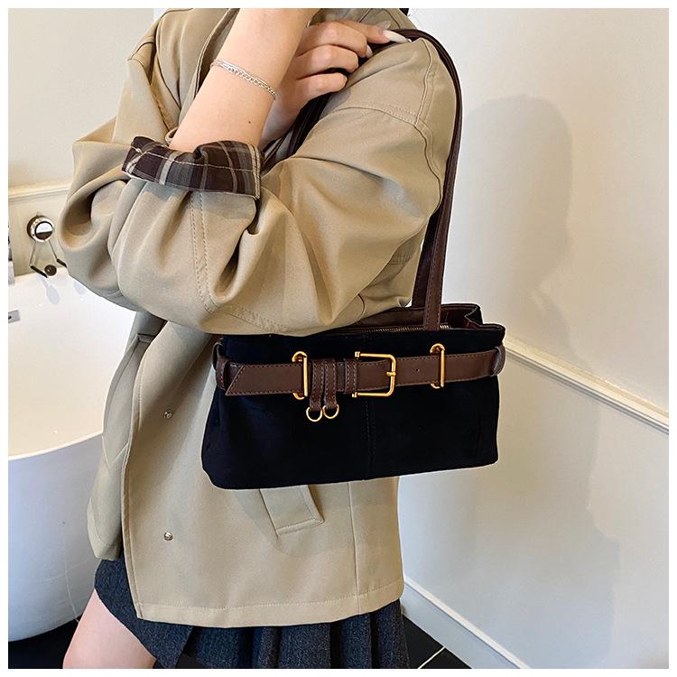 2025 Vintage Texture Tote Bag - Versatile European & American Design, Trendy Casual Women's Underarm Bag