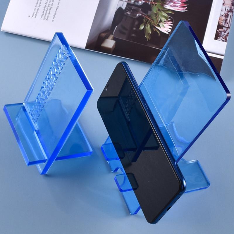 Handmade Mobile Phone Stand Silicone Mould Detachable Tablet Holder Epoxy Mold Shiny Phone Holder Crystal Resin Mold