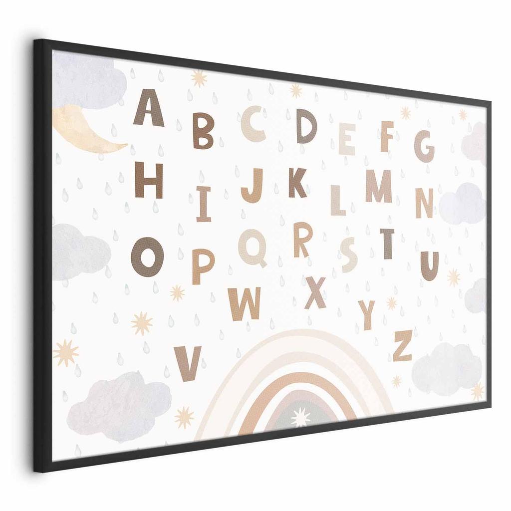 Plakat - Literki W Stonowanych Barwach