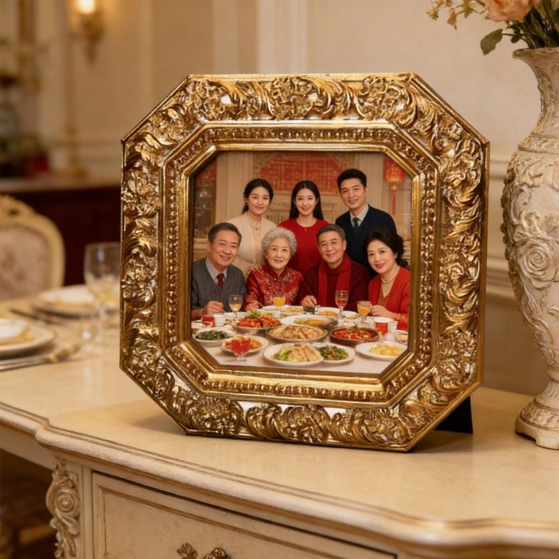 Small Antique Resin Picture Frame Victorian Rectangular Oval Jewelry Display Photo Frame for Weddings Party Decors