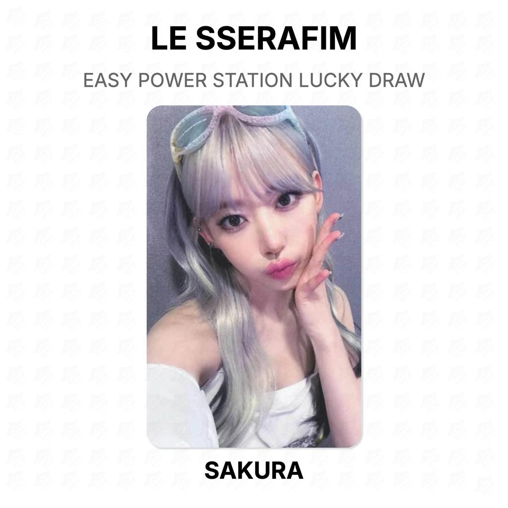 LE SSERAFIM EASY POWER STATION LOTTERI Officiellt Fotokort
