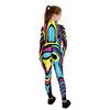 Iootiany Halloween Parent-child Color Graffiti Printed Bodysuit Purim Role Play Costume Children's Carnival Tights Jumpsuit 2025