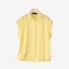 ZANZEA Women Lapel Neck Sleeveless Buttons Up Solid Casual Tank Tops
