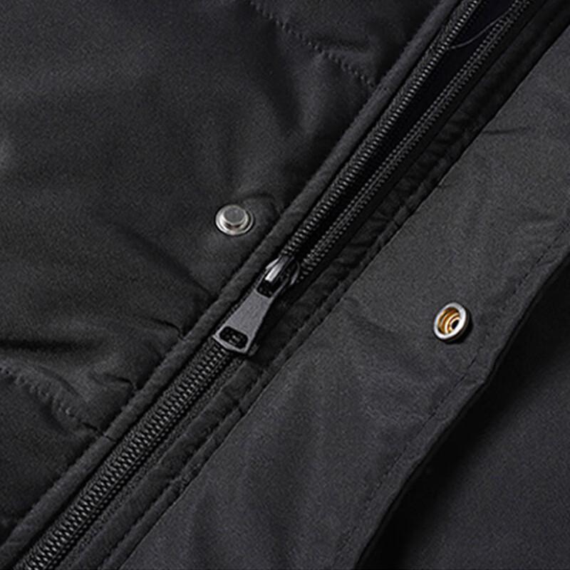 JEEP SPIRIT Men's Winter Fake Two-Piece Hooded Puffer Jacket