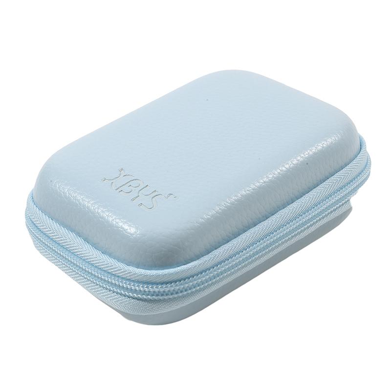 Portable Storage Case Mini Hard Shell Digital Gadgets Storage Bag Leather Earphone Charger Case Data Cable U Disk Organizer Case