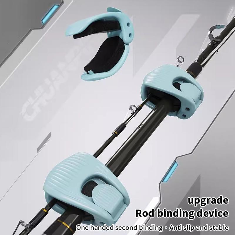 1/2Pcs Fishing Rod Holder Fixer Clip Straps Fishing Pole Holder Compact Design Fishing Rod Fixer Wall Mounted Fishing Rod Holder