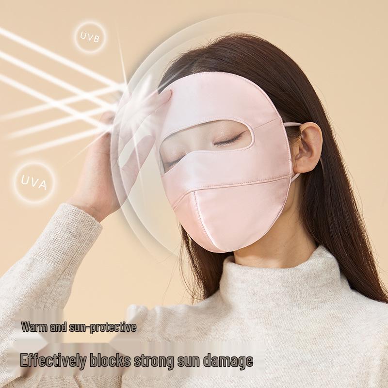 Atmungsaktive Damen-Maulbeerseidenmaske: Kälteschutz, Warm, Sonnenschutz, Leicht, Augenschutz
