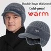 Comfortable Thick Warm Winter Thermal Hat Earflaps Windproof Knitted Cap Elasticity Elderly Beanie Dad Grandpa