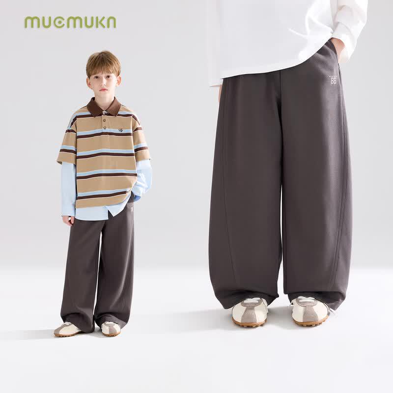 Mucmukn Boys  American Retro Curved Hem Sweatpants 150CM