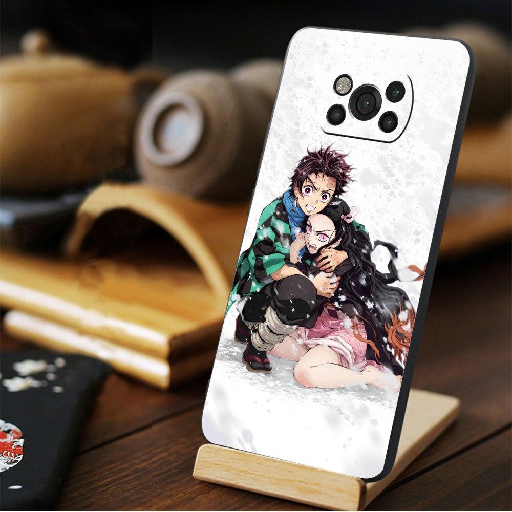 Für Xiaomi POCO MI 11 lite F3 10T M4 Pro 5G X3 NFC 11T F4 GT X4 M3 9T Handyhülle Mode Demon Slayer Kimetsu No Yaiba