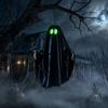 Hanging Luminous Ghost Decoration for Indoor Outdoor Halloween Parties Haunted House Yard Garden Home Wall Door Window Display