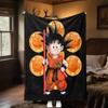1pz Coperta in Flanella con Stampa Son Goku, Alta Qualità per Tutte le Stagioni, Decorazione per la Casa, Calore e Comfort, Perfetta per Regali di Natale