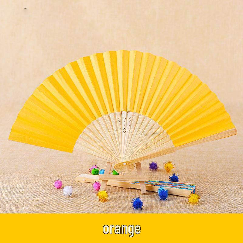 DIY White Paper Fan for Children s Art Projects: Perfect for kindergarten crafts, painting, and handmade creations.
