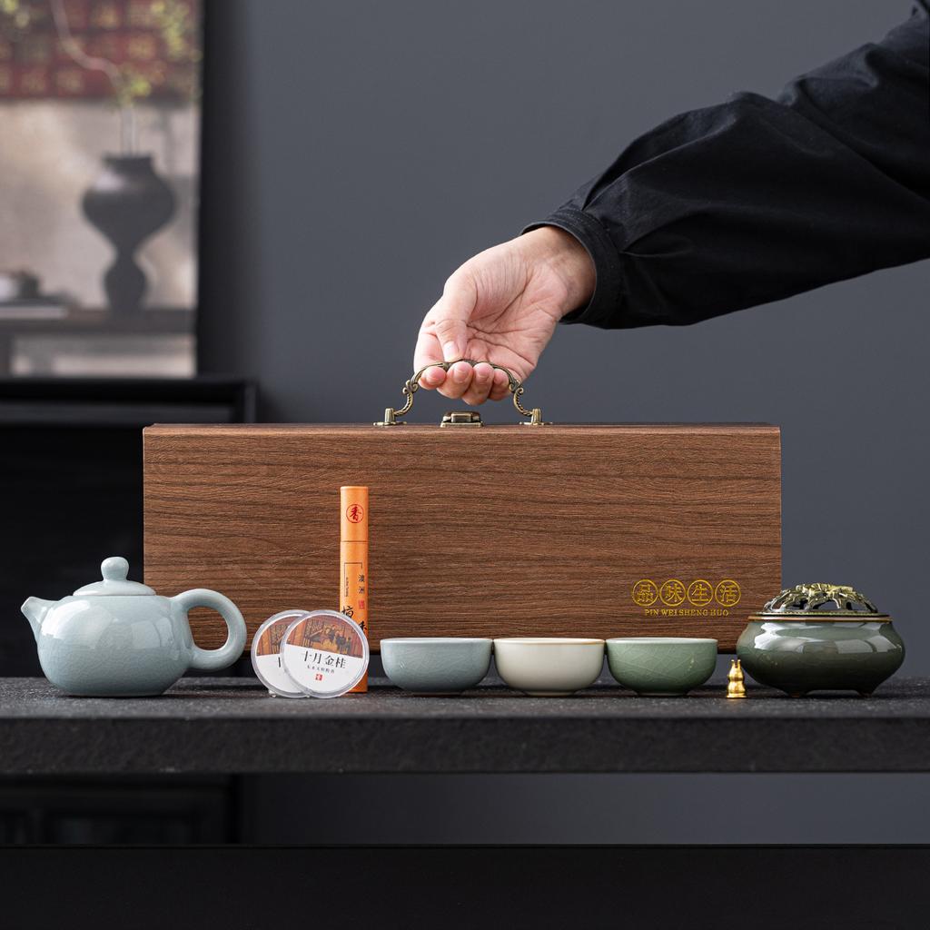 Guochao merchandise tea set gift set company to give customers gifts practical corporate business gifts