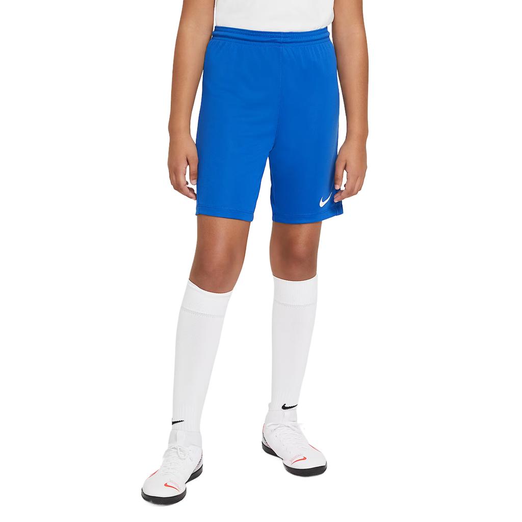 Nike Dri-Fit Park 3 Comfortable Fashion Simple Versatile Solid Color Shorts Kids Shorts Blue BV6865-463