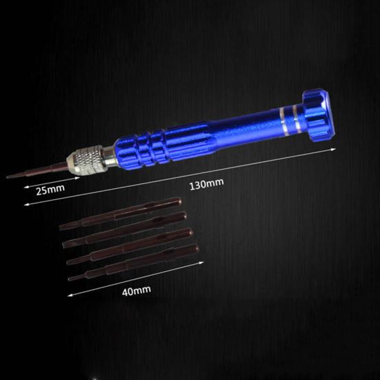 5 In 1 Magnetic Steel Screwdriver Bits Hand Repair Tool for iPhone Watch Phone