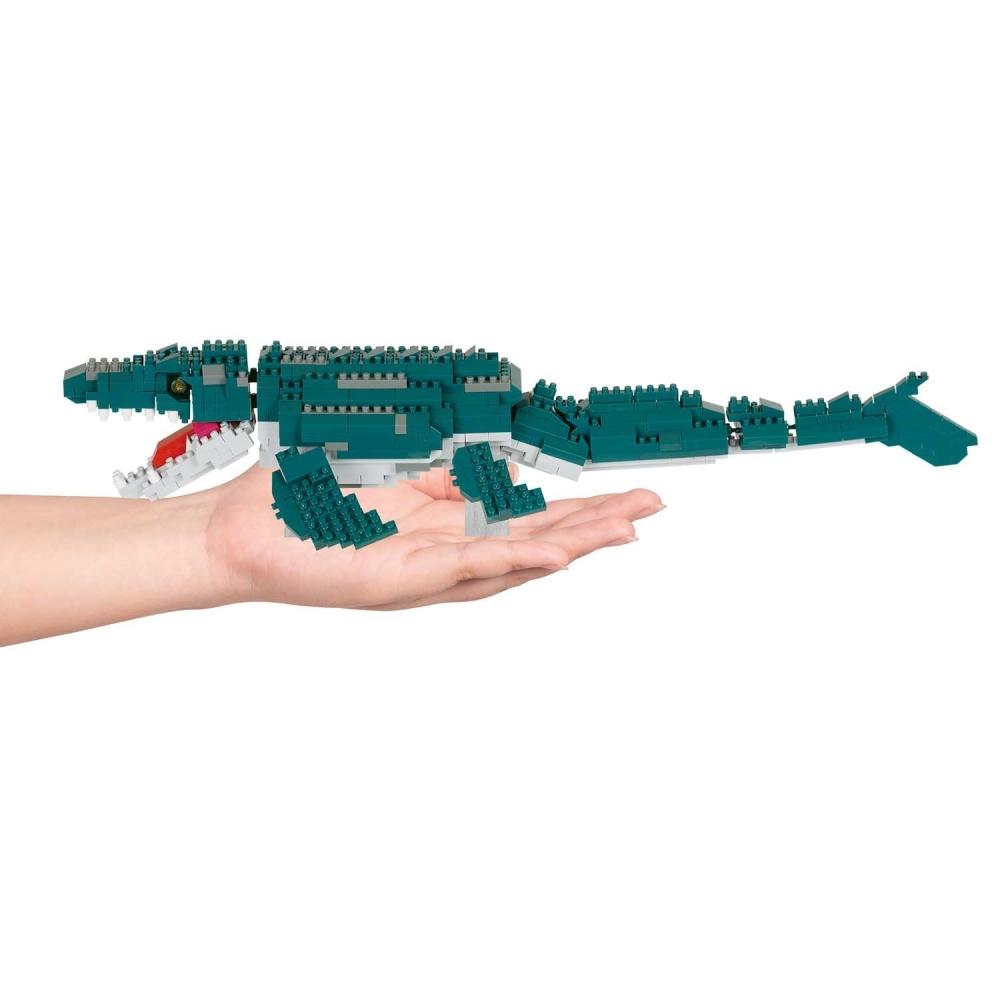 Kawada Nanoblock Dinosaurier DX Mosasaurus 6,5 x 12,5 x 32 cm, ab 12 Jahren, Interior Hobby NBM-053