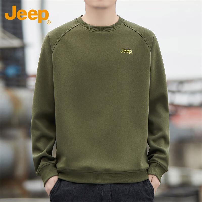 JEEP Men's Loose Heavyweight Long Sleeve Sweatshirt