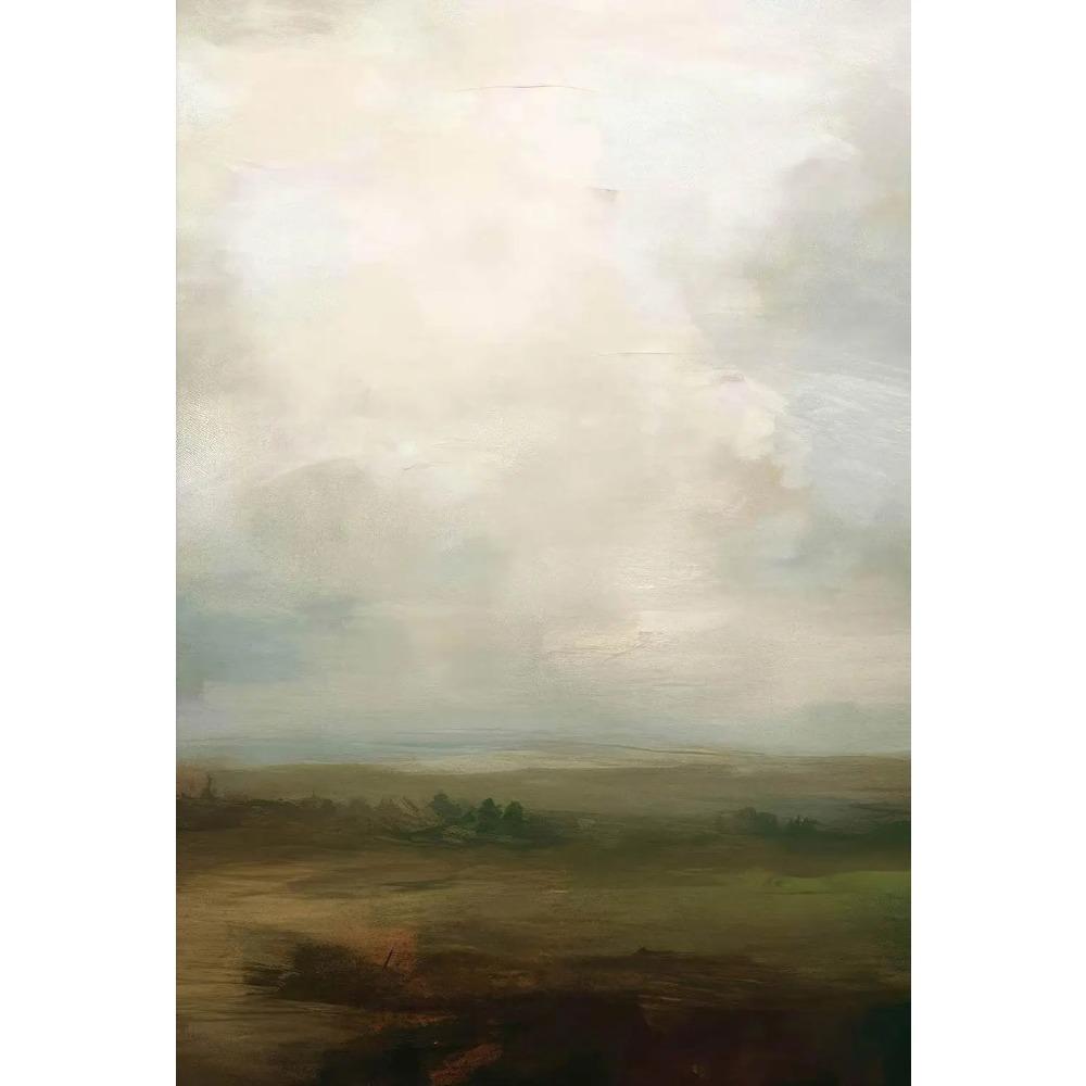 Vintage Cloud Landscape Art Posters Moody Sky Forest Plants Modern Prints Canvas Painting Wall Pictures Home Living Room Decor
