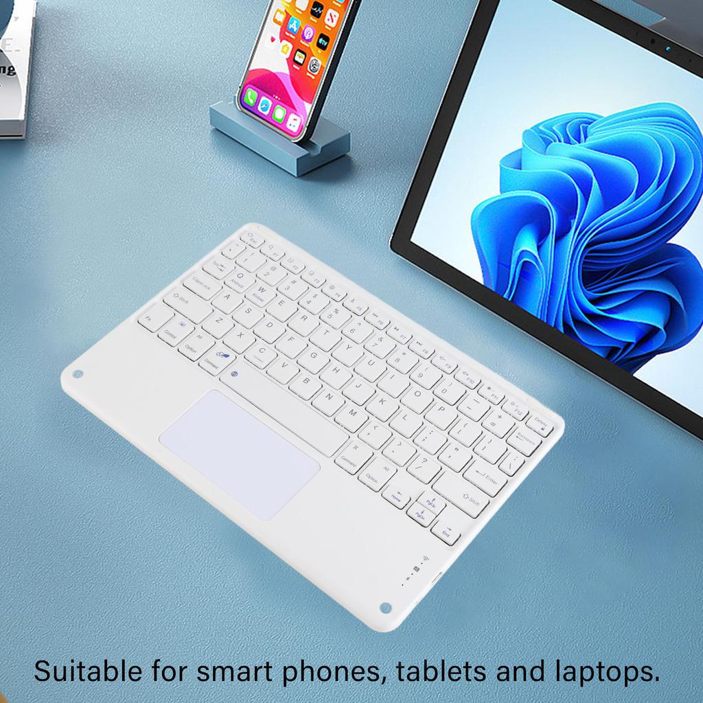   Keyboard with Touchpad 78 Keys   Slim Silent Portable Wireless Keyboard for Smart Phones Tablets Laptops
