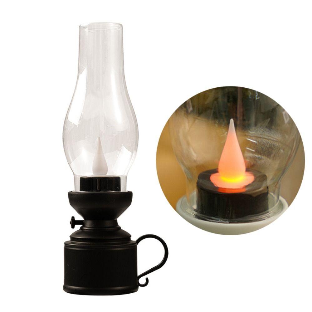 Home Night Light Decoration LED Halloween Oil Lamp Festival Electronic Kerosene Lamp  Table Lamps