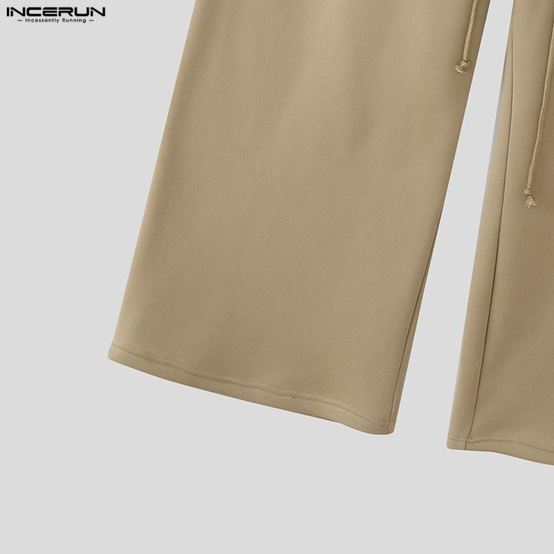 INCERUN Herren Lässig Elastischer Bund Kapuzenpullover Patchwork Lang Sweatshirts Hosen