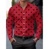 Men's Shirt Long Sleeve Shirt Spotted Lapel Button Casual Outdoor Breathable Comfortable Fashion Trend New Versatile Clothing