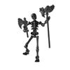 Non-Toxic 3D Printed Skeleton Activity Toy Plastic Children'S Gift Halloween Skeleton Toy With Weapon Activity Doll Toy