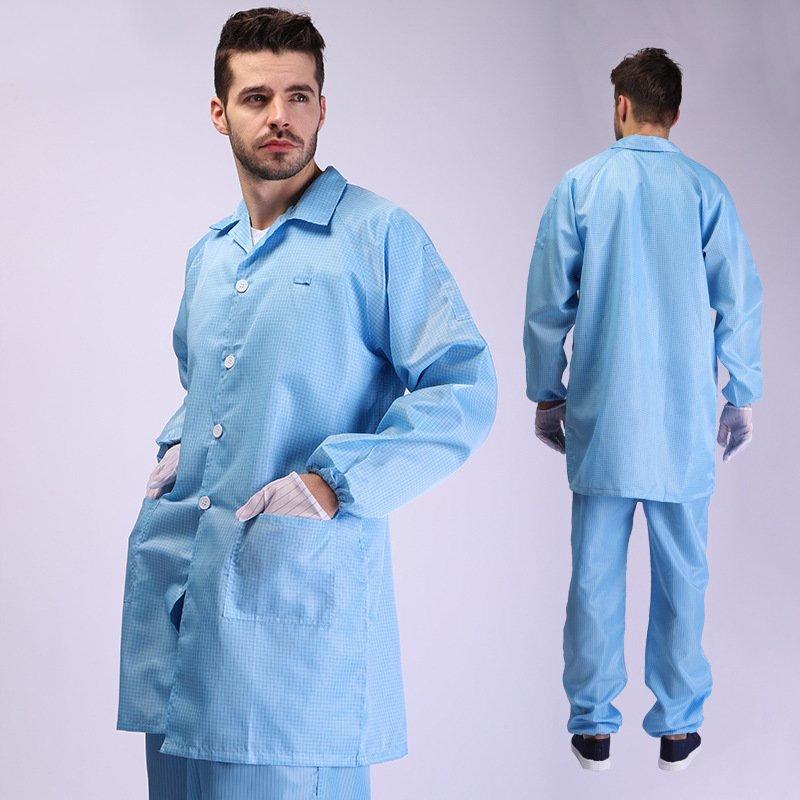 DAXTE Безпылевой лабораторный халат с сетчатой вставкой